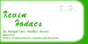 kevin hodacs business card